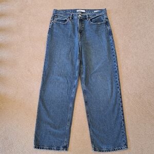 Garage Low Rise Baggy Jeans Size 29 Blue Denim Casual Y2K Trend Relaxed Fit